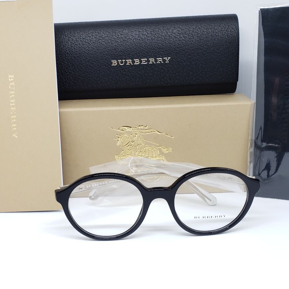 Authentic Burberry Rx Eyeglasses  black round - Picture 2 of 8